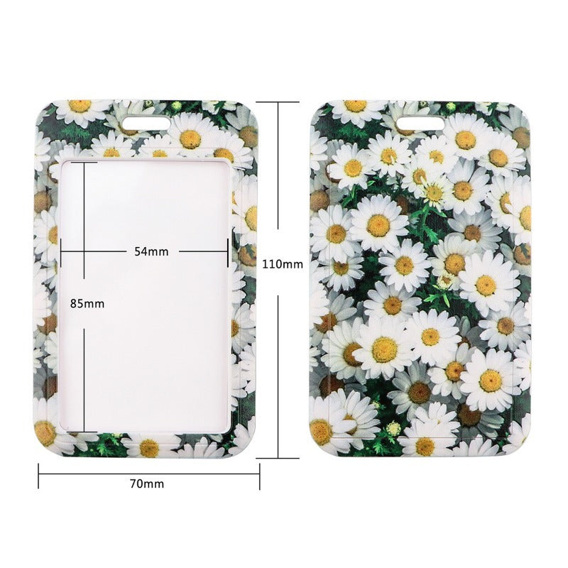 Wholesale 10pcs Sunflower Daisy Flower Hanging Neck Work Exhibition Membership Card Work Card Pendant